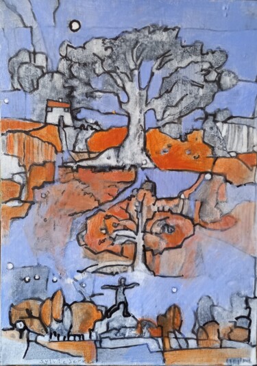 Peinture intitulée "Poucet" par Sylvie Serre, Œuvre d'art originale, Acrylique Monté sur Châssis en bois