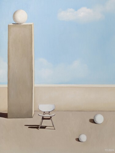 Painting titled "Summer is somewhere" by Tatiana Popova, Original Artwork, Oil Mounted on Wood Stretcher frame