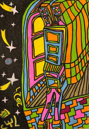 Drawing titled "Almost nothing and…" by Christophe Verger-Lecocq, Original Artwork, Marker