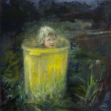 "Yellow bin" başlıklı Tablo Luke Morgan tarafından, Orijinal sanat, Petrol