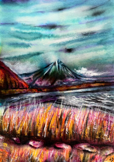 Peinture intitulée "Japon #2" par Anne Brigaud, Œuvre d'art originale, Aquarelle