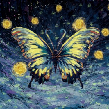 B0001 - Papillon "Métamorphose étoilée"
