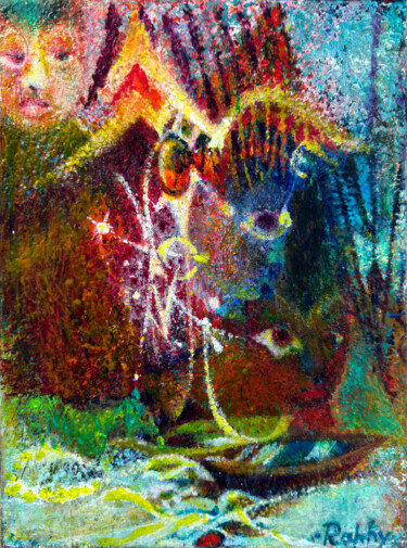 Peinture intitulée "Marine : la joncque" par Raphy, Œuvre d'art originale, Huile Monté sur Châssis en bois