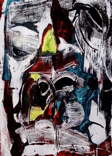 Peinture intitulée "chut pas de titre ç…" par Francisco Mendes, Œuvre d'art originale, Acrylique