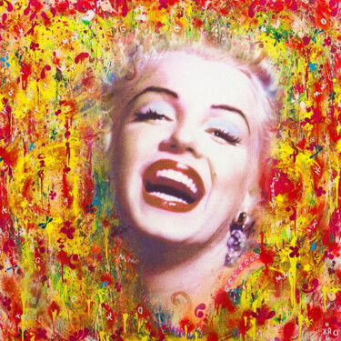 Peinture intitulée "Marilyn in Rot und…" par Master Phago, Œuvre d'art originale, Acrylique