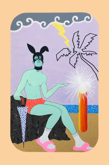 绘画 标题为“Bronzed Boy Showing…” 由Rick Fraterman, 原创艺术品, 丙烯