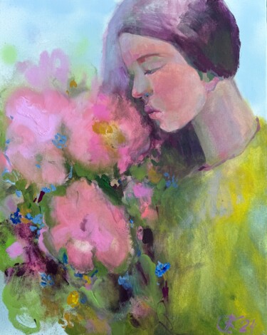 "№1 "Summer time"" başlıklı Tablo Kseniia Kozhakhanova tarafından, Orijinal sanat, Akrilik Ahşap Sedye çerçevesi üzerine mon…