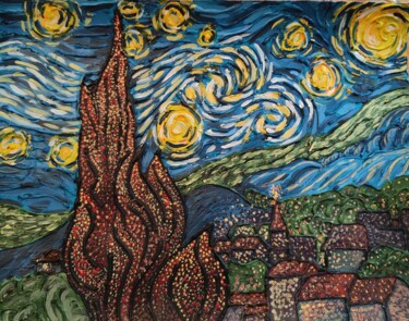 Peinture intitulée "Réinterprétation de…" par Anna, Œuvre d'art originale, Acrylique