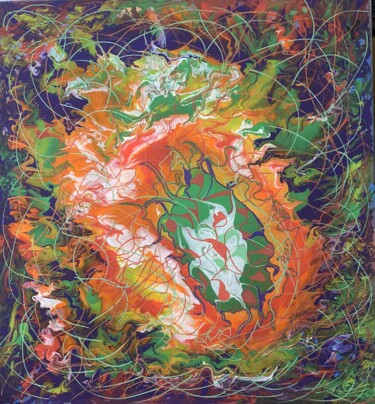 Painting titled "Joy of a new arrival" by Alicia Lopez, Original Artwork, Oil