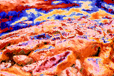 Digital Arts titled "Le calme du bonheur" by Cj Perin, Original Artwork, Digital Painting