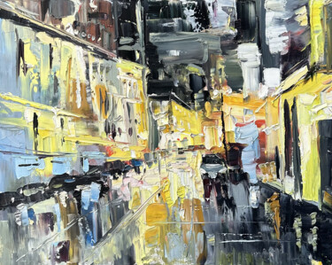 Nighttime Life Glow Картина под названием "Nighttime Life Glow" - Vahe Bagumyan, Подлинное произведение искусства, Масло Установлен на Деревянна…