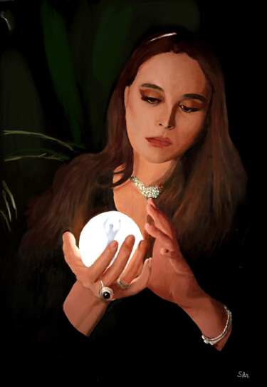Painting titled "The Fortune teller" by Sonny Andersson, Original Artwork, Oil