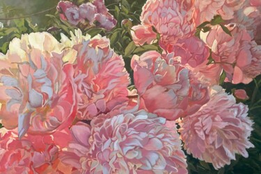 绘画 标题为“Півонії в саду” 由Tatiana Mashkovskaya, 原创艺术品, 油