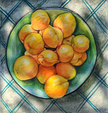 绘画 标题为“Apricots.Childhood…” 由Ftvladi_art, 原创艺术品, 水彩