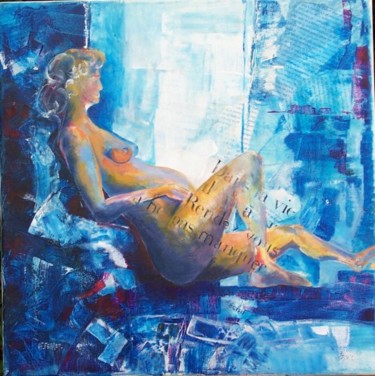Peinture intitulée "un rendez-vous... a…" par Anne-Frédérique Ferret, Œuvre d'art originale, Huile
