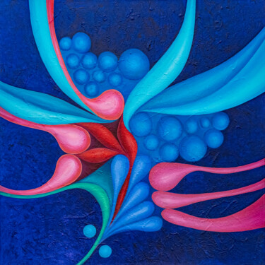Baroque Bouquet Wusteria Uva Pittura intitolato "Baroque Bouquet Wus…" da Eka Orba, Opera d'arte originale, Acrilico