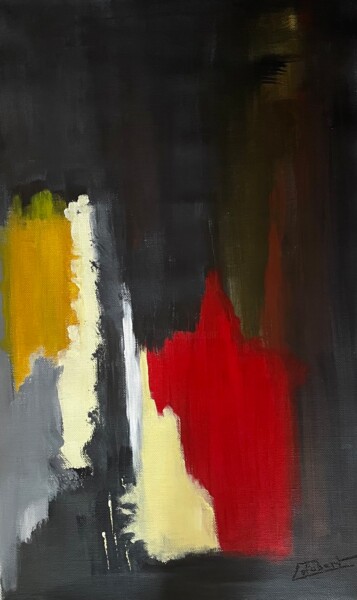 Peinture intitulée "Lame rouge" par Françoise Colobert, Œuvre d'art originale, Acrylique Monté sur Châssis en bois