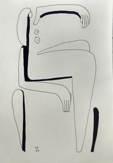 绘画 标题为“At the chair” 由Pavlo Ponomarenko, 原创艺术品, 丙烯