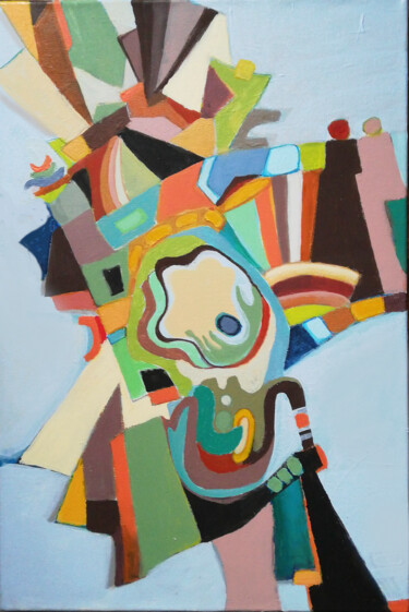 Schilderij getiteld "Fracture" door Florentina-Maria Popescu, Origineel Kunstwerk, Acryl