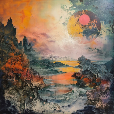 数字艺术 标题为“Abstract landscape…” 由Irene Nekrasova, 原创艺术品, AI生成的图像
