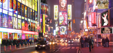 数字艺术 标题为“Times Square by nig…” 由Master Phago, 原创艺术品, 拼贴
