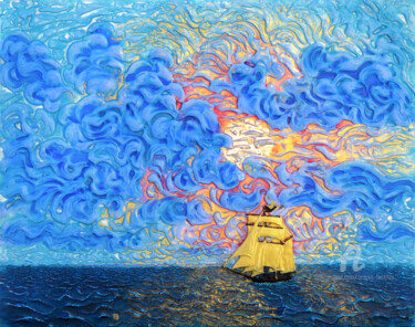 Peinture intitulée "Peeking Through the…" par Dragos Burghiu, Œuvre d'art originale, Acrylique