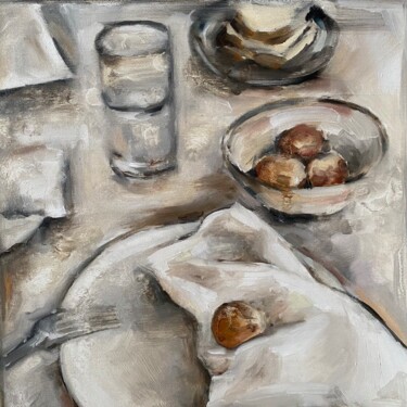 绘画 标题为“Still life with pea…” 由Oksana Floyd, 原创艺术品, 油