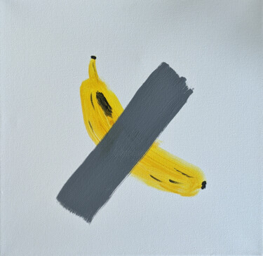 Pintura titulada "Banana taped" por Ceni Reben, Obra de arte original, Acrílico