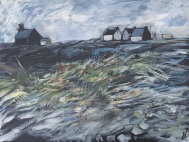 Painting titled "Echo du littoral" by Evelyne Chabaud, Original Artwork, Acrylic
