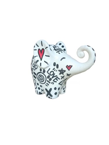 雕塑 标题为“L'éléphant de Mr.Ho…” 由Mr.Hope, 原创艺术品, 丙烯