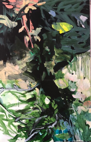 绘画 标题为“sous les feuilles” 由Aline Wiest, 原创艺术品, 丙烯