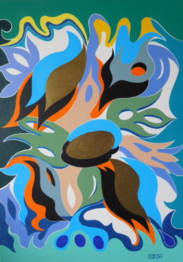 Peinture intitulée "Beautiful Dream" par Svetlozar Tenov, Œuvre d'art originale, Acrylique Monté sur Châssis en bois