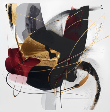 数字艺术 标题为“Golden Connection:A…” 由Julia Mauri, 原创艺术品, 数字油画