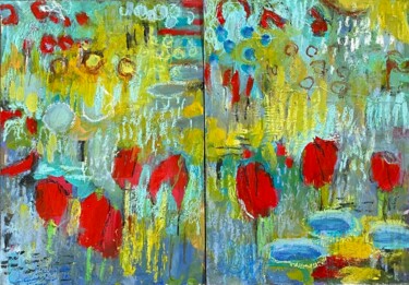 Картина под названием "ACRYLIC ABSTRACT PA…" - Tetiana Lukianchenko, Подлинное произведение искусства, Акрил