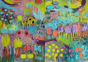 Картина под названием "ACRYLIC ABSTRACT PA…" - Tetiana Lukianchenko, Подлинное произведение искусства, Акрил