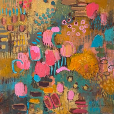 ACRYLIC ABSTRACT PAINTING “SUNSET” Painting titled "ACRYLIC ABSTRACT PA…" by Tetiana Lukianchenko, Original Artwork, Acrylic