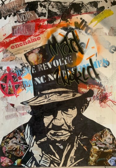 Painting titled "Le révolté" by Franck Delapierre, Original Artwork, Acrylic