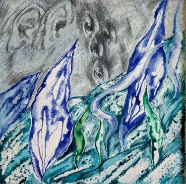 Dessin intitulée "Shimmer" par Elizaveta Tulchinskaya, Œuvre d'art originale, Aquarelle
