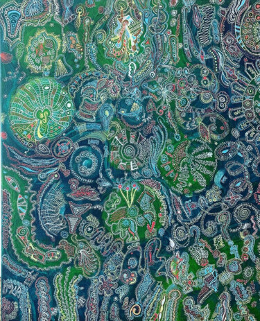 Peinture intitulée "Forest" par Elise H, Œuvre d'art originale, Acrylique