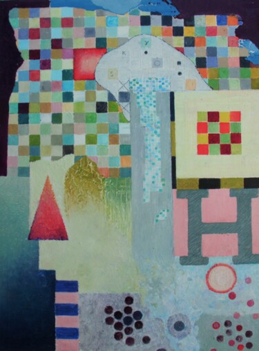 Malerei mit dem Titel "H" von Reiner Makarowski, Original-Kunstwerk, Öl