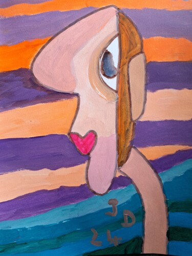 Peinture intitulée "Petit  Bonhomme de…" par Jacques Desvaux (JD), Œuvre d'art originale, Acrylique