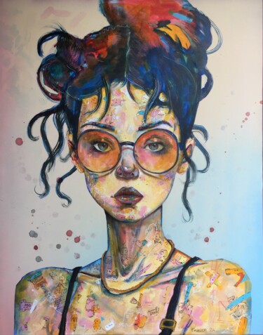 Peinture intitulée "GTA's nana" par Pascal Fairier, Œuvre d'art originale, Acrylique