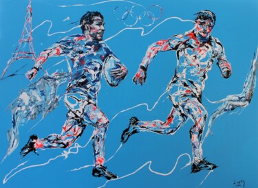 1644 Rugby à sept aux Jeux Olympiques de Paris 2024 "1644 Rugby à sept a…" başlıklı Tablo Jean-Luc Lopez tarafından, Orijinal sanat, Akrilik Ahşap Sedye çerçevesi üzerine monte…