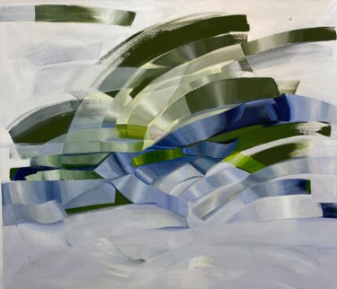 Ζωγραφική με τίτλο "Waves of Serenity" από Laura Porcelli, Αυθεντικά έργα τέχνης, Ακρυλικό