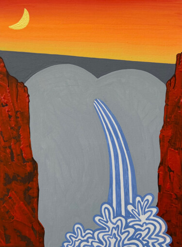The Dam of Buttville Painting titled "The Dam of Buttville" by Rick Fraterman, Original Artwork, Acrylic