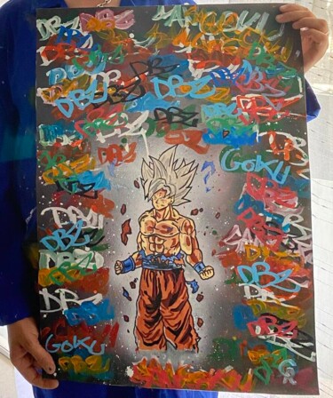 Pintura titulada "Goku" por Gatt One, Obra de arte original, Acrílico