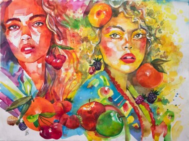 绘画 标题为“Sweet summer” 由Kateryna Bortsova, 原创艺术品, 水彩