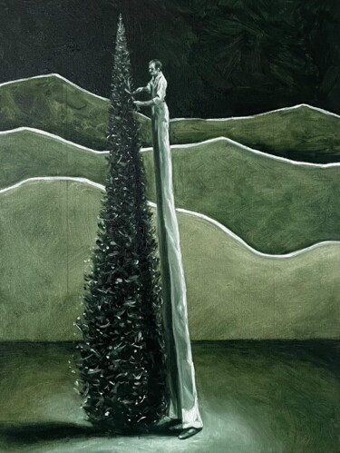 绘画 标题为“El Jardinero” 由Ernesto Crespo García, 原创艺术品, 油