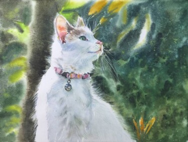 绘画 标题为“Саt” 由Tetiana Hliadchenko, 原创艺术品, 水彩