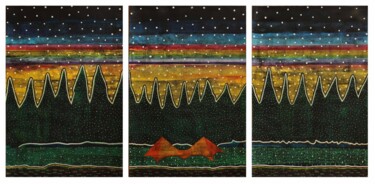 绘画 标题为“HEAVEN ON EARTH” 由Dr.M.Pavan Kumar, 原创艺术品, 水彩